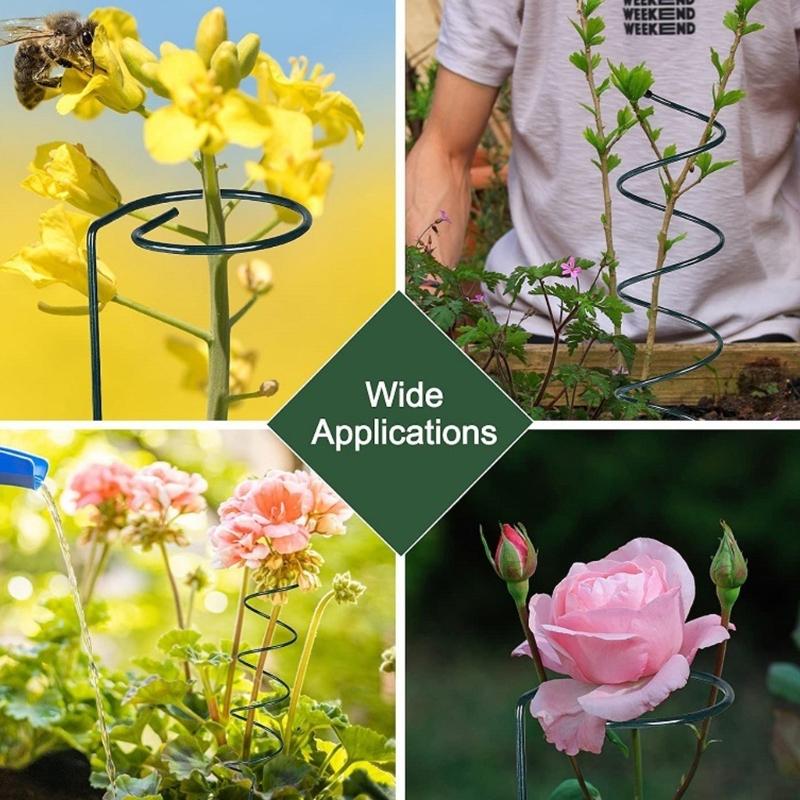 Set Of 5 Rustproof Iron Tomato Stakes Twisted/Vertical Design Plant Support Holder Climbing Stand For Climbing Vegetable
