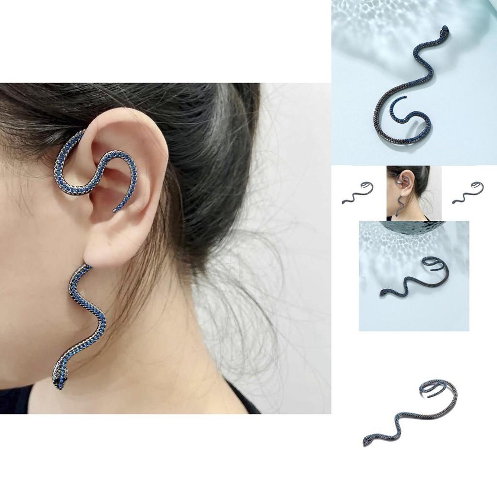 Stunning Long Snake Shaped Earrings No Piercing Required Fashionable Street Jewelry