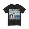 Koszulka Resist Penguin Activism, Koszulka z zabawnym napisem Penguin No Tariffs