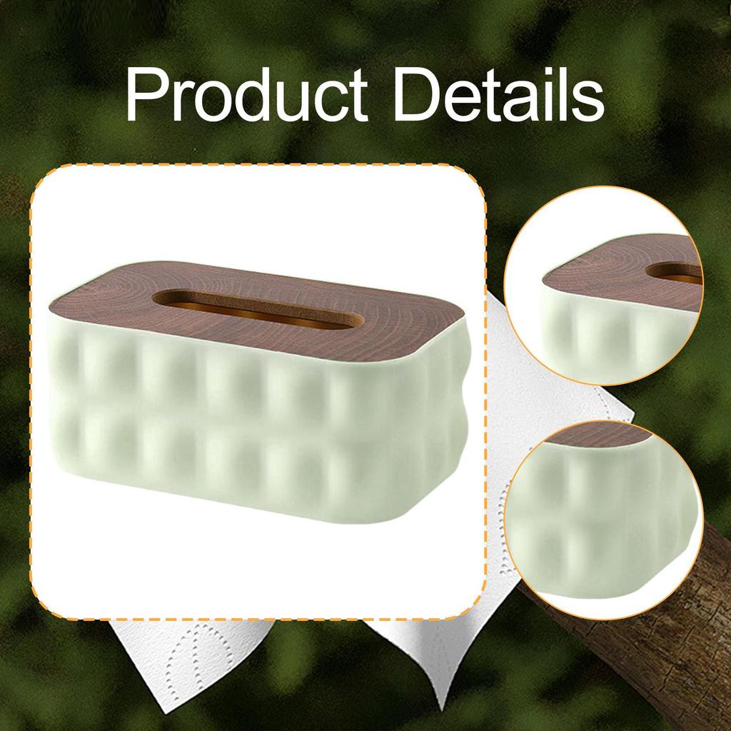Facial Tissue Box Cover Napkin Paper Holder Case Modern Decoration Organizer Rectangular for