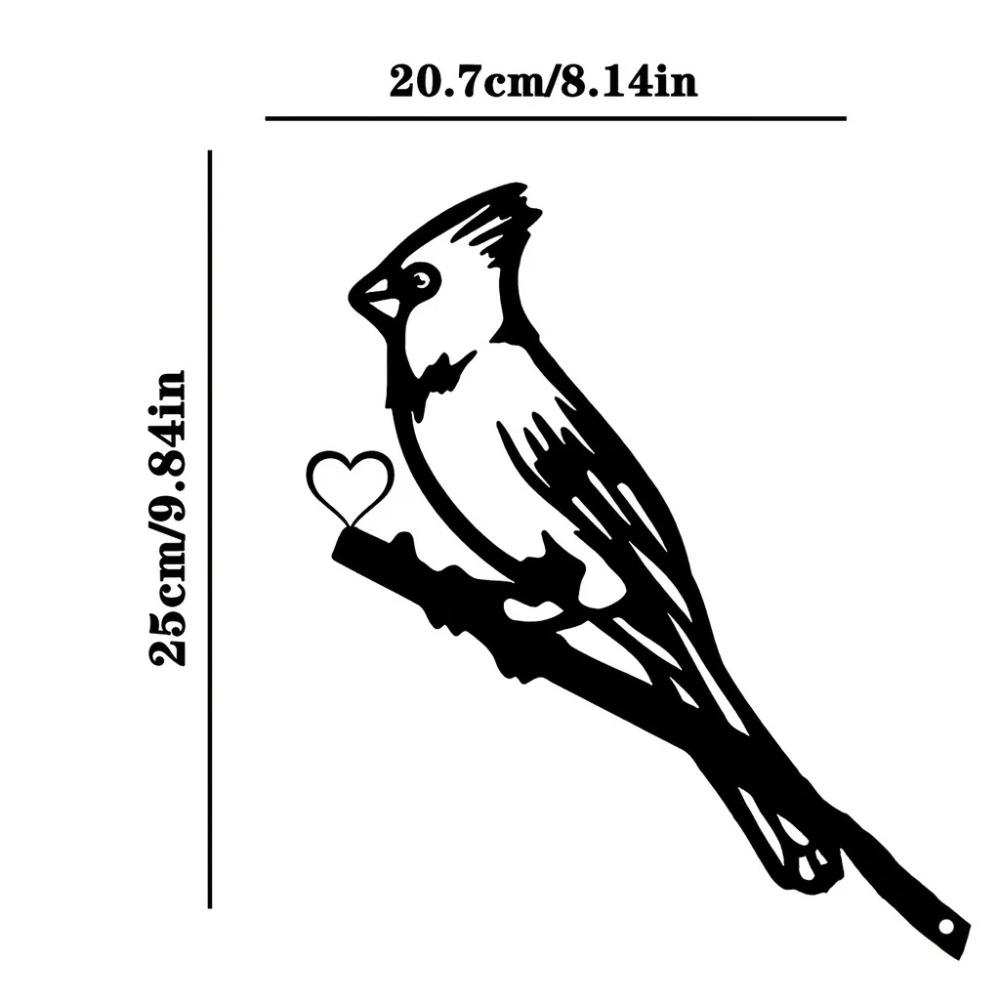 1pc Metal Swallow and Pileated Woodpecker Tree Art Decoration - Outdoor Metal Yard Art for Garden Party Décor