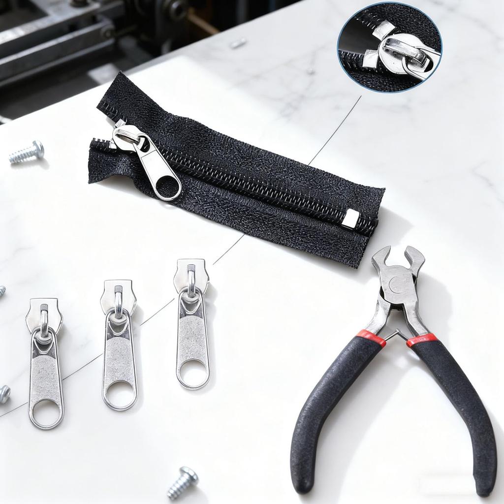 Zipper Repair Kit Sewing with Pliers Replacement DIY Zipper Fastener