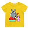 Lane Trotro 100%Cotton Cartoon T-shirts Children Boysgirls Short Sleeve Breathable Kawaii Kids High Quality O-neck Tshirts Tee