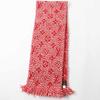 Very Good LOUIS VUITTON Scarf Echarpe Logomania Mix Red white wool Women M70424 Used