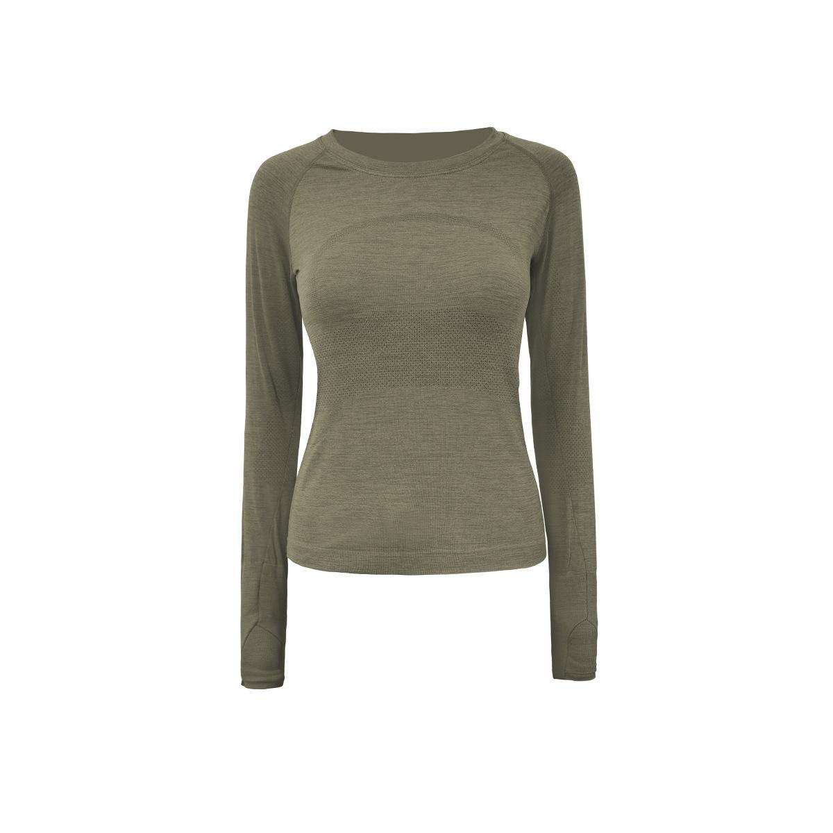 

Бесшовный женский топ для йоги и бега Lulu 2.0 с длинными рукавами - высокоэластичный, быстросохнущий M