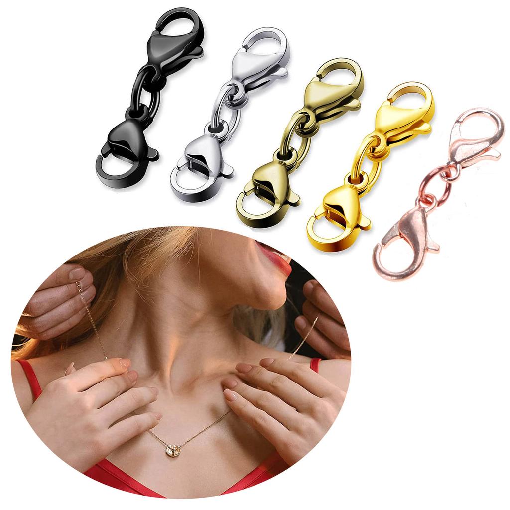 8 Pcs Double Lobster Clasp Double End Design Necklace Clasps and Closures Extender Double Opening Jewelry Clasps