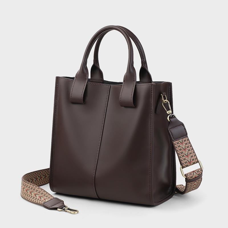 Tote Women's Bag New Style New Chinese Crossbody Bag Large Capacity Bucket Bag One-shoulder Hand Leather Bag