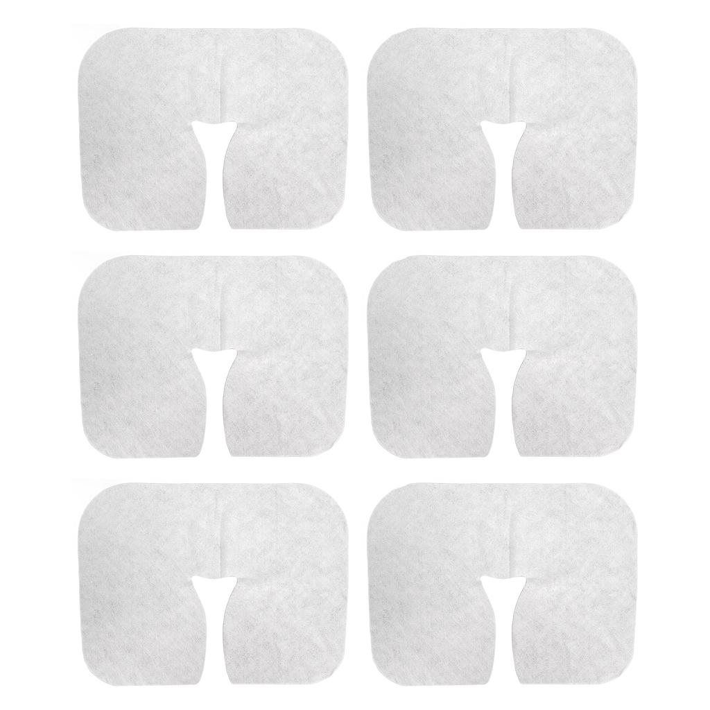 100pcs Disposable Face Rest Cover U Shaped Hollow Breathable Nonwoven Massage Face Rest Cover for SPA Clubs Baths
