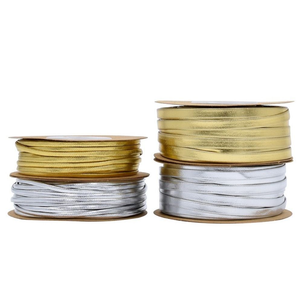 Craft Gold Silver Leather Ribbon Matte Flat PU Rope Jewelry Accessories Home Party