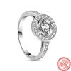 New Original 925 Sterling Silver Ring Love Heart Wishbone Moon Sun Rings Crystal Rose Gold for Women Wedding Gift Luxury Jewelry