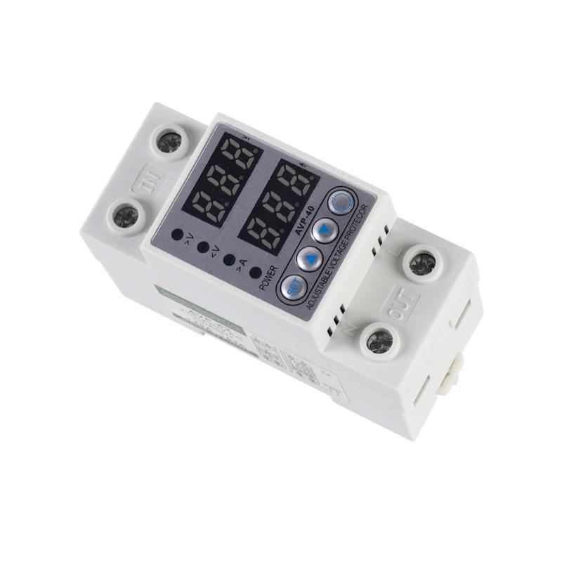"Self-Resetting 2P Adjustable Digital Undervoltage Protector - 220V Intelligent Circuit Breaker for Home Appliances"