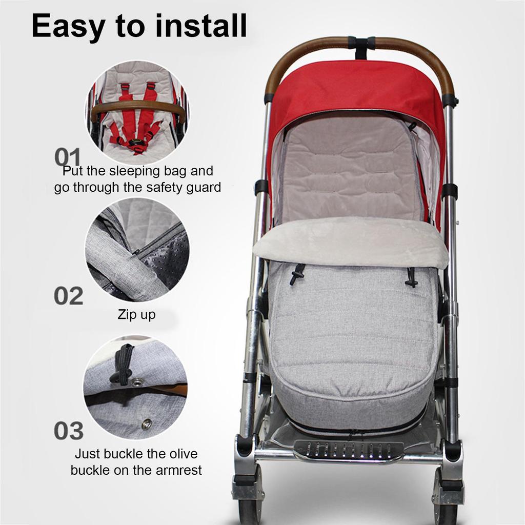 Warm Windproof Stroller Sleeping Bag & Foot Cover: Thick Cotton Pad for Autumn/Winter
