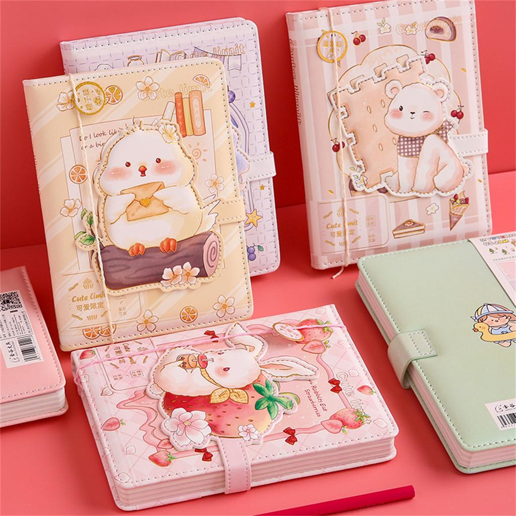 Handbook Cute Color Page Magnetic Buckle This Set Of Exquisite Notebook Student Stationery Notebook