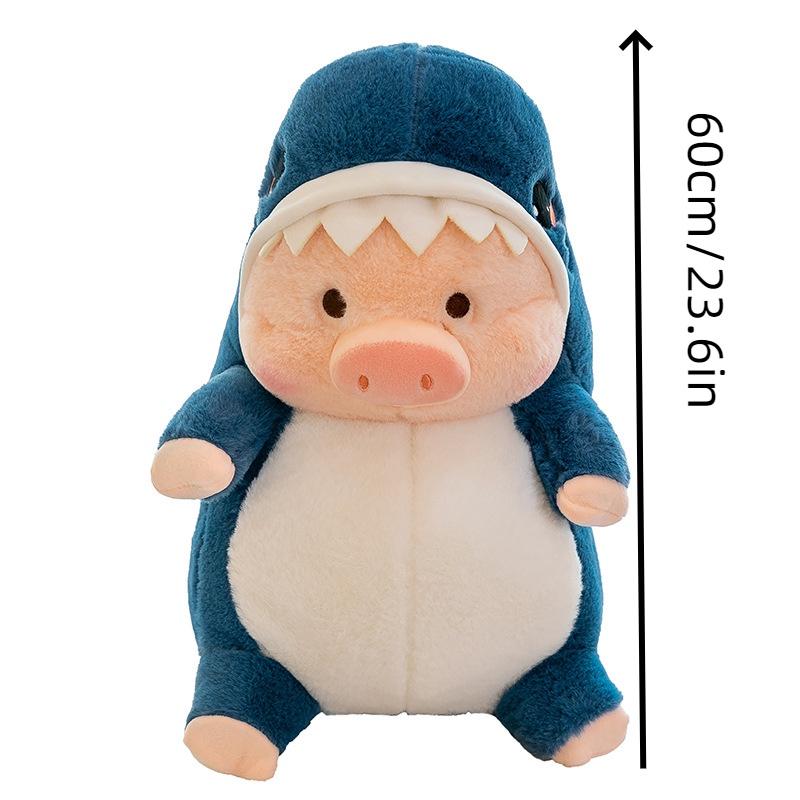 Cute Dinosaur And Shark Pig Plush Toy Pillow For Kids, Girls Large Stuffed Animal Doll Gift