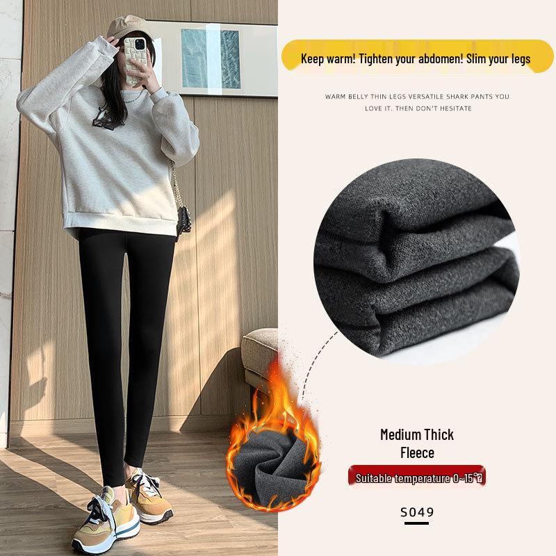 Women's Spring Slimming Yoga Pants - Thin Style, Warm Cotton, Lambswool, Butt Lifting, Base Layer