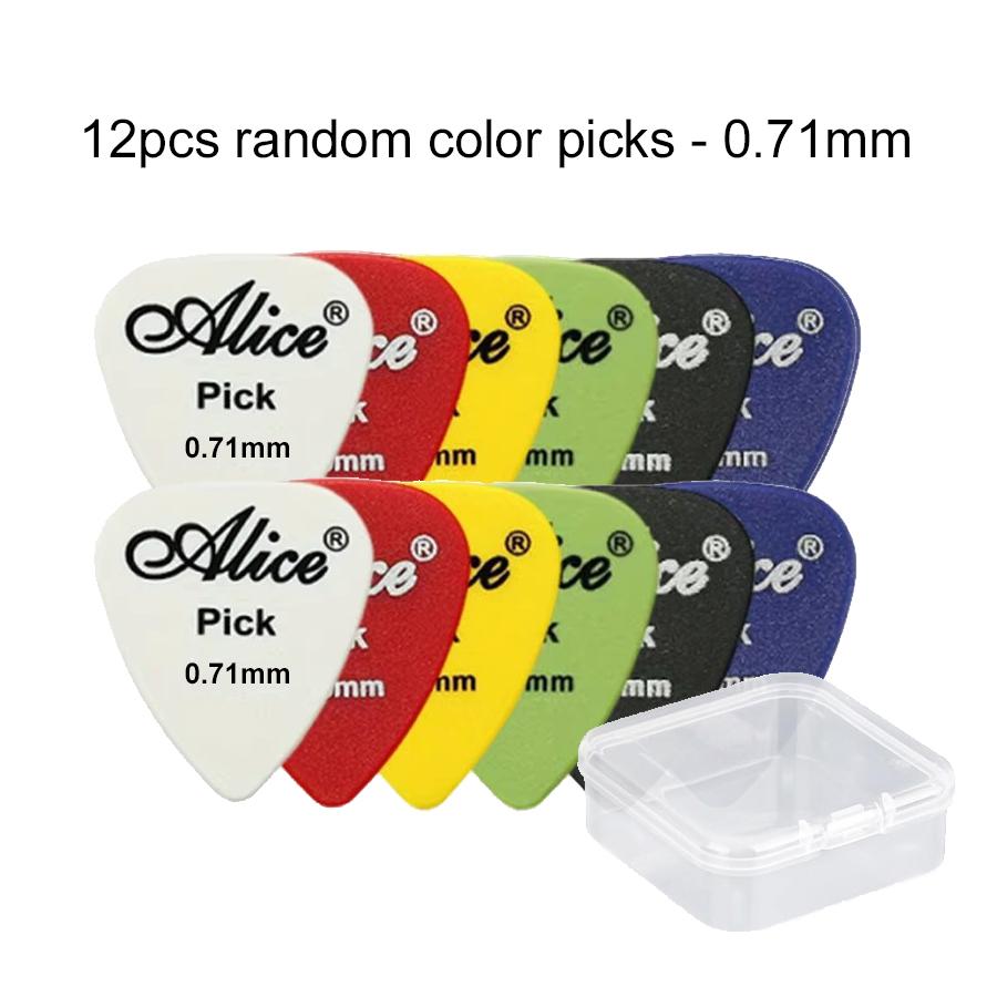 

12pcs/set Guitar Pick with Mini Box Mixed Size ABS Premium for Acoustic Electric Guitars Bass Matte Anti-Skid Guitar Pick TMZ