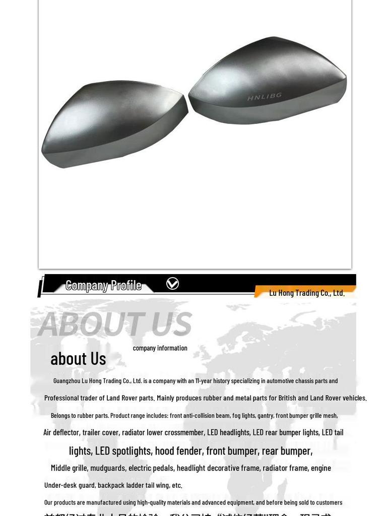 Land Rover Rearview Mirror Cover: Range Rover Autobiography/Sport, Discovery 5 - Models LR035091, LR035092.