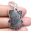 Pendant Black Rutile Gemstone Gift For Her Silver Jewelry 2"
