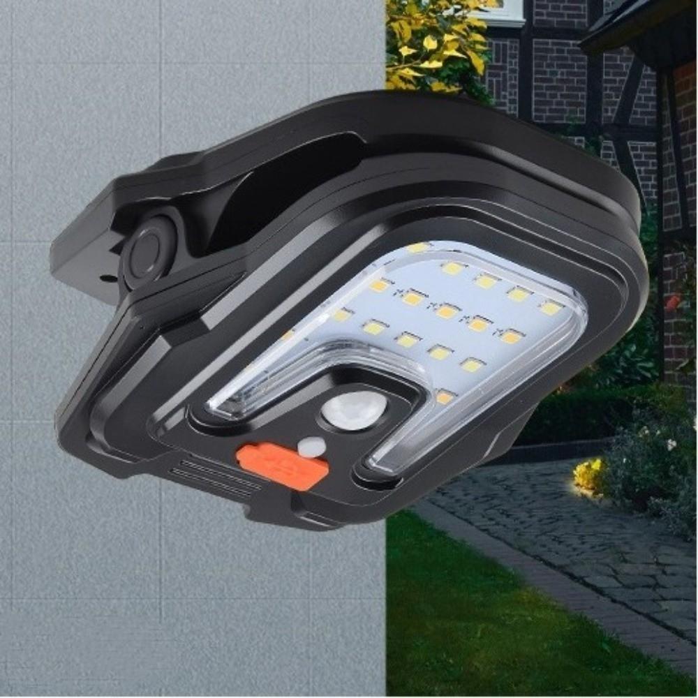 Solarbetriebene Solar-Gartenleuchte 4 Lichtmodi Clip-Leuchte Tragbare Solar-Bewegungsleuchten Außen