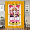 Kitchen Curtains for Living Room 2 Pieces Blackout Curtains Door Curtain C-cardcaptor S-sakura Bedroom Decoration Partition Home