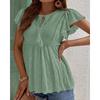 Nuovo Top Estivo da Donna Taglie Forti con Frange Jacquard Traforato