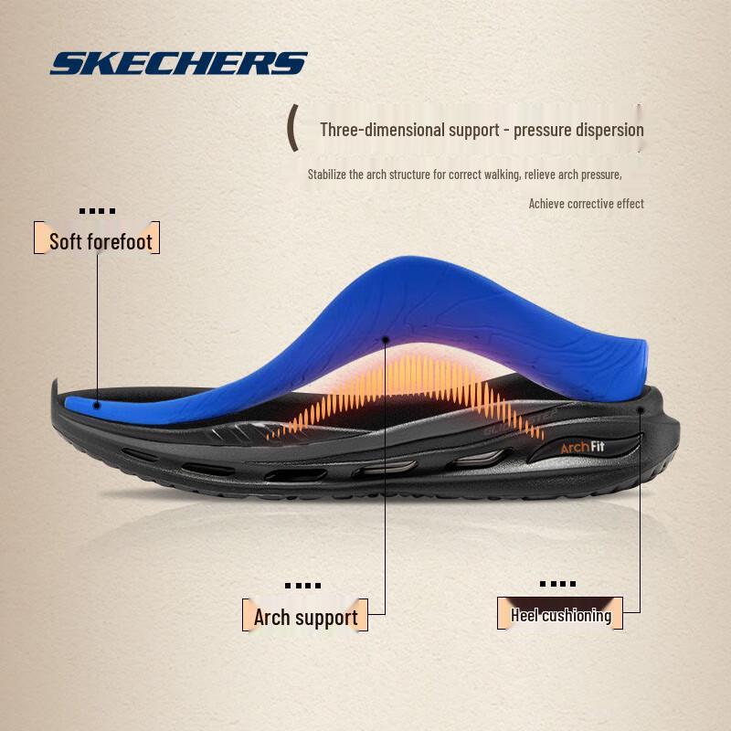 Skechers Men's Arch Support Lace-Up Leather Dress Shoes