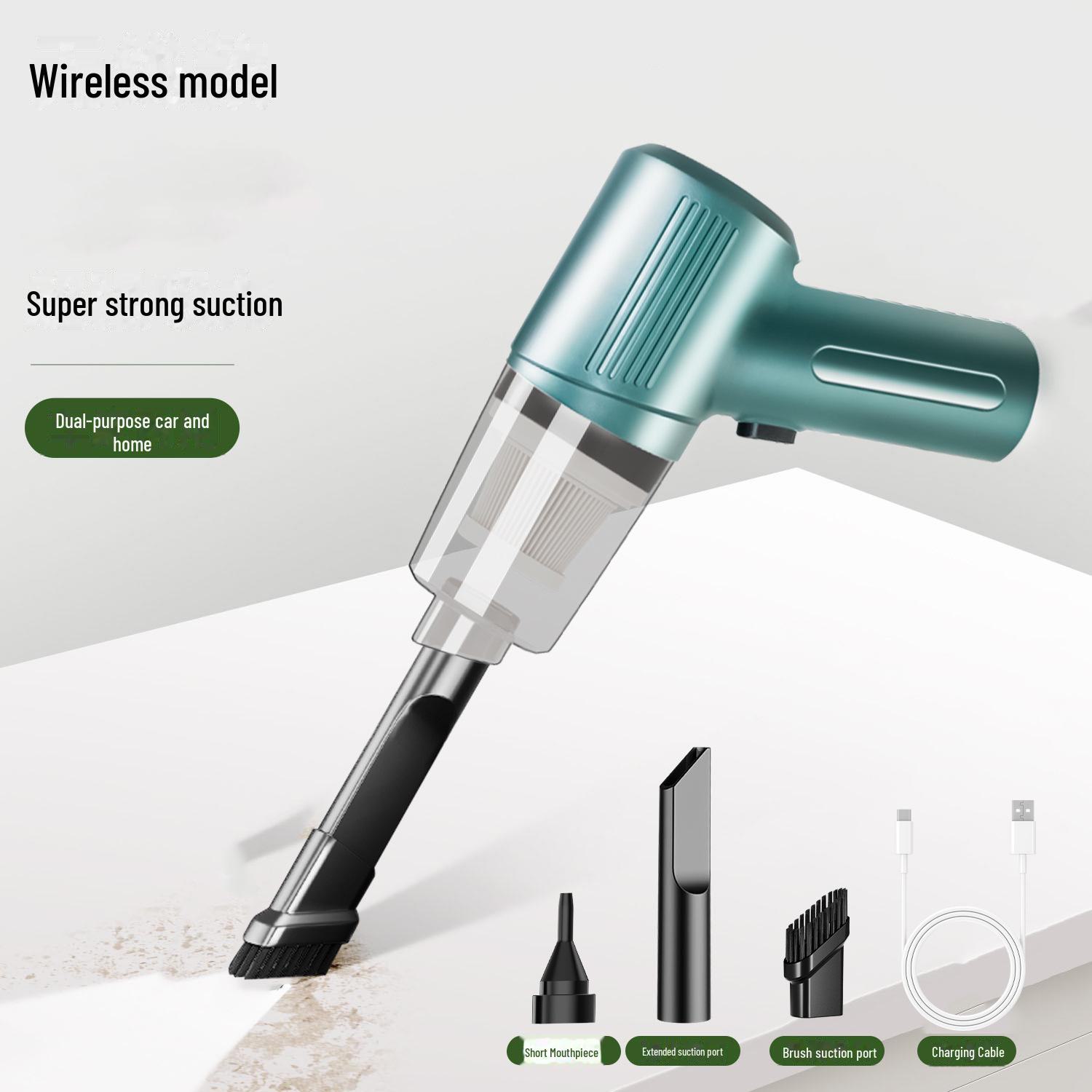 

Беспроводной портативный мощный автомобильный пылесос: Всасывание и выдувание «все в одном»