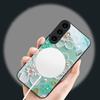 Cream rice white petals suitable for Samsung Galaxy S26 Ultra S20 FE S21 S22+ S23 Plus S24 Ultra 25 Edge black Glass Phone Casee