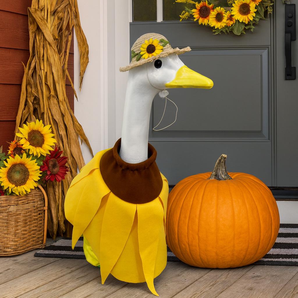 Sunflower Pastoral Porch Goose Outfit - Farmyard Festival Outdoor Decor Suit
