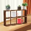 Modern Multi-Grid Cup Storage Shelf Wooden Cup Display Rack Wood Storage Rack Home Accessory