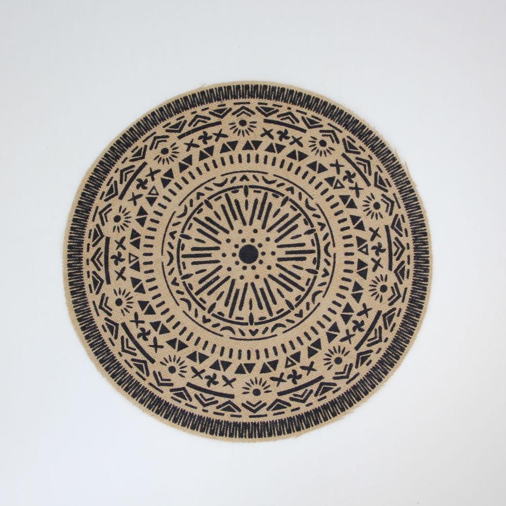 36/38cm Braided Place Mats Heat Resistant Cup Coaster Mat Vintage Round Placemat  Dining Table
