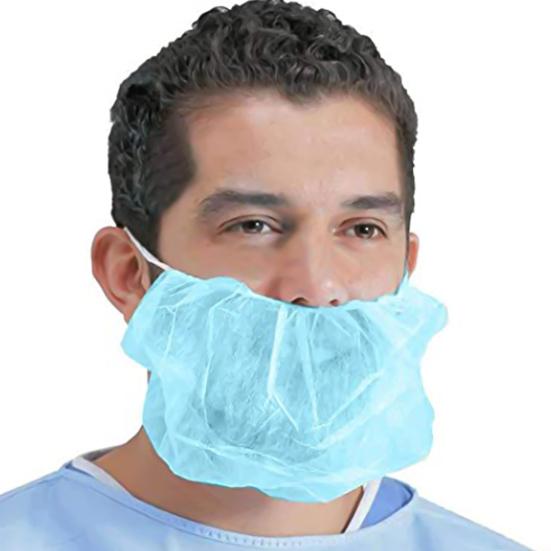 100 Stück Bartschutz Einweg Atmungsaktiv Vliesstoff Einzelne Schlaufe Gesichtsmasken für Männer