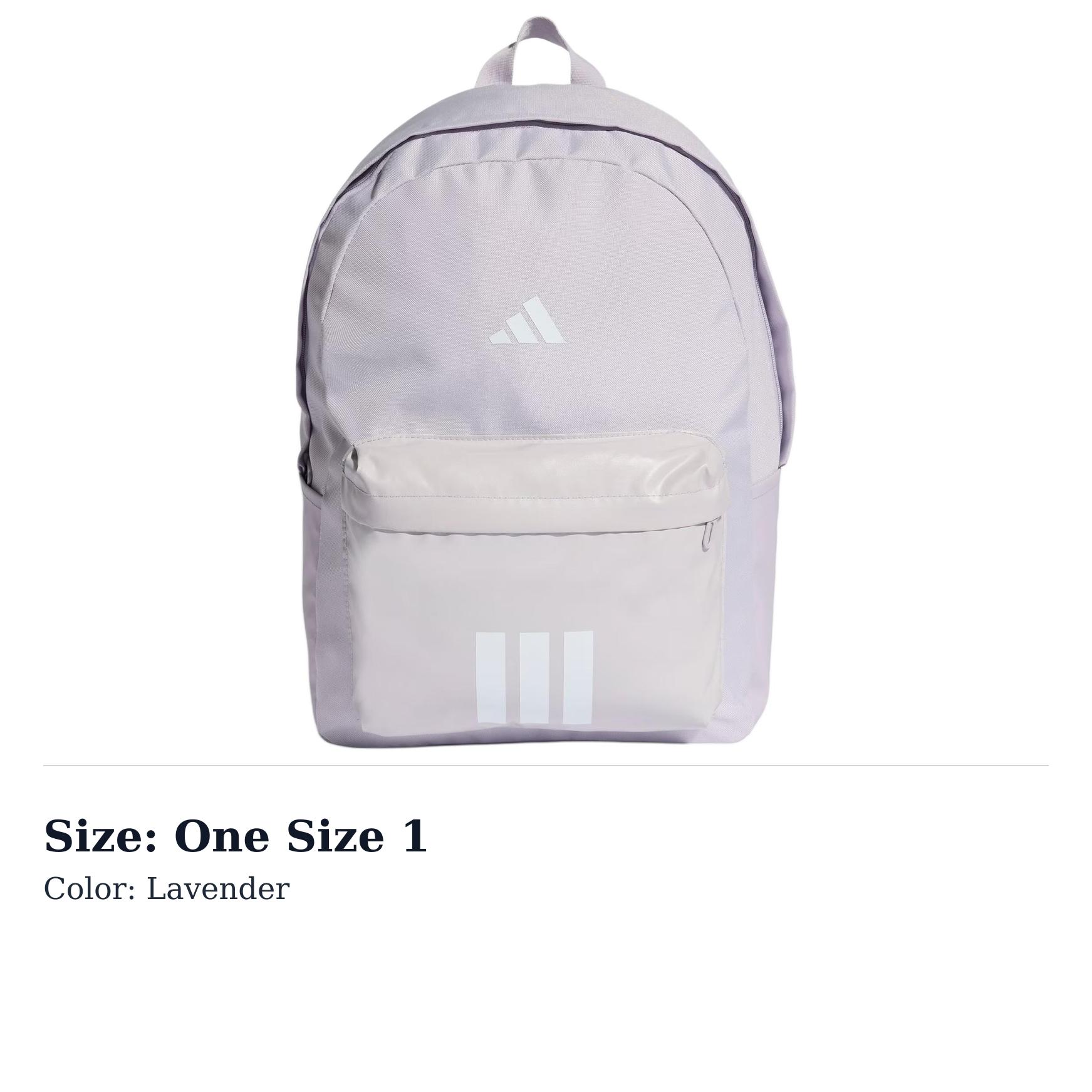 Adidas Sportswear Fabric Backpack Medium Unisex Light Purple KQ7968 One Size 1