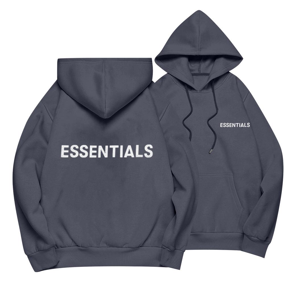 Unisex Loose Casual Letter Print Solid Round Neck Long Sleeve Hooded Sweatshirt