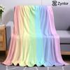 Vertical Rainbow Stripe Ultra Soft Sherpa Fleece Blanket Fluffy Warm Halloween Cozy Throw for Sofa Couch Bedroom Gift All Season