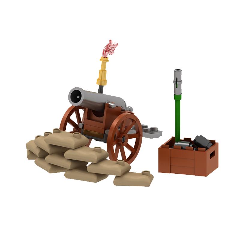 WW2 Military Outpost Scene MOC Building Block Set Soldier Lookout Drone Cannon Car Base Scale Model Kit Weapon Gun Launcher Toy Gift Present K057