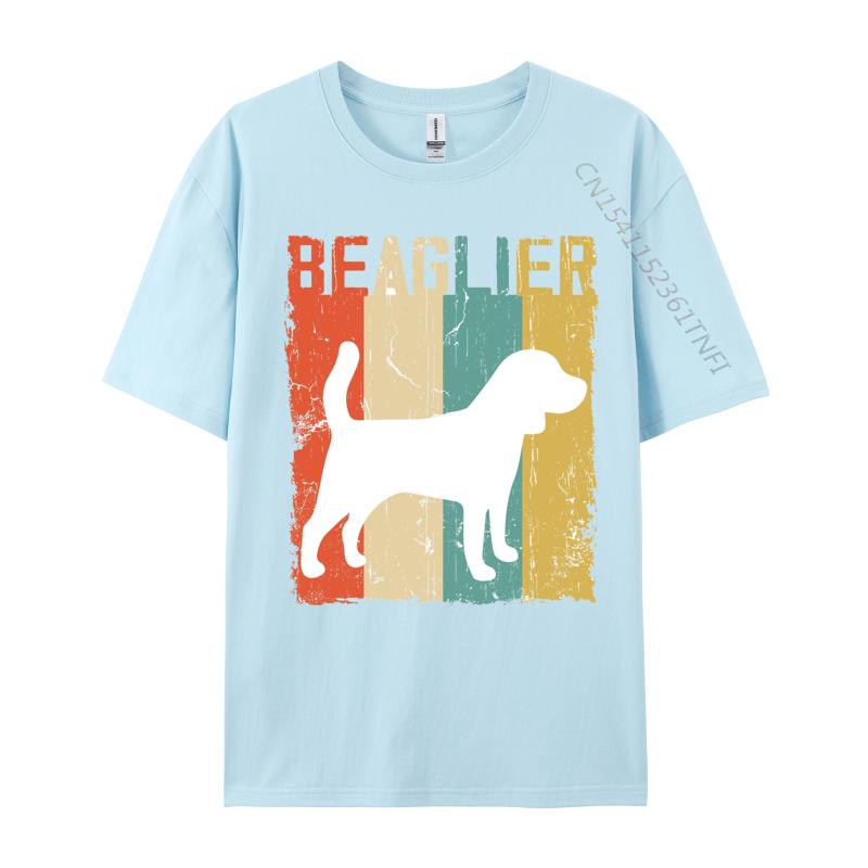 Beaglier Vintage Retro Classis Dog Tshirt Funny Shirt Cotton Student Unisex Tees Group Tshirts Design Plain