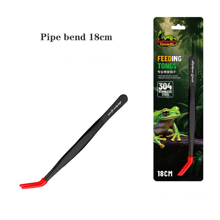 Pet Feeding Clip Pet Feeding Spoon Crawling Pet Feeding Curved Tweezers Pet Tool Set Water Grass Landscaping Clip elbow 18cm