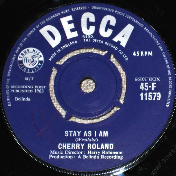 

7inch Record CHERRY ROLAND - Handy Sandy 45F11579 DECCA 1963 UK Pop Used