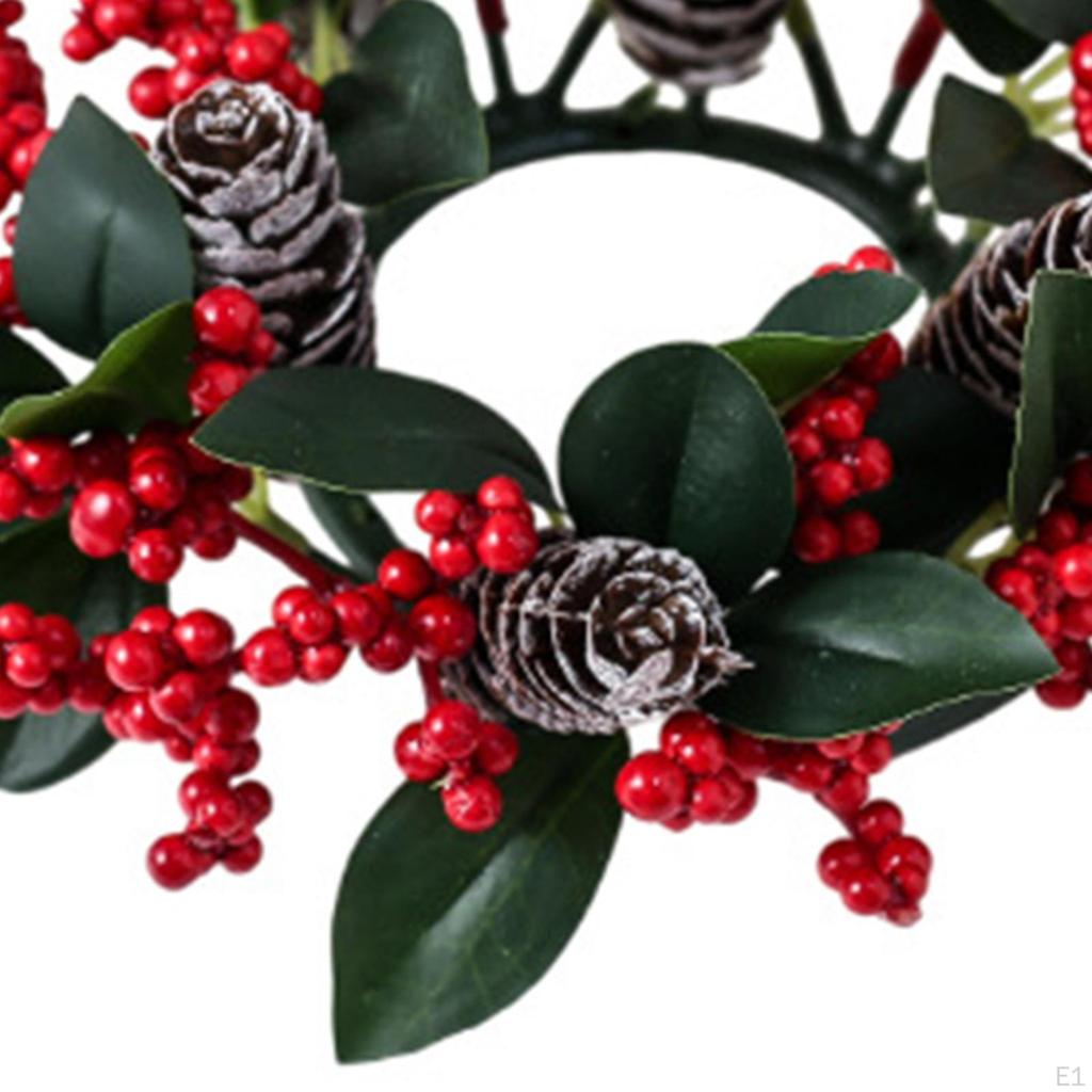 7.87" Candle Ring Wreath Rustic Table Centerpiece for Wedding Birthday