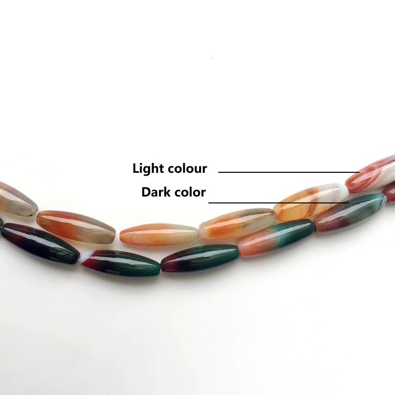 Beads for Jewelry Making measle10X30mm Botswana Agates DIY Christmas Jewelry 15"