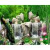 Wallpaper Peacocks Lotus Waterfall Bamboo Wallpaper Household Decor 3d Wallpaper Mural