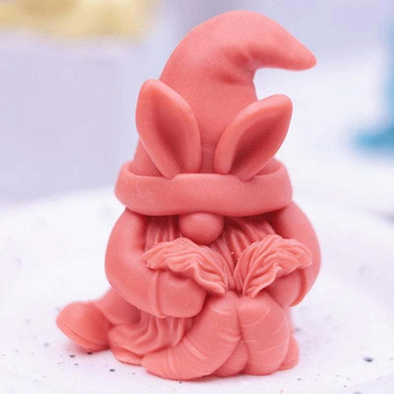 3D Easters Gnomes Candle Molds Casting Molds Christmas Silicone Mould Ornament Candle Making Molds Epoxy Resin Molds