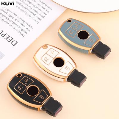 Modne etui na kluczyk samochodowy TPU dla Mercedes-Benz Klasy A C E S GLS GLA GLK GLC CLS CLA W204 W221 W212 W205 W176