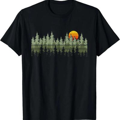 Outdoor Wildlife Nature Forest S Trees Unisex T Shirt Vintage Washed Streetwear Graphic Casual Breathable Designer Clothes