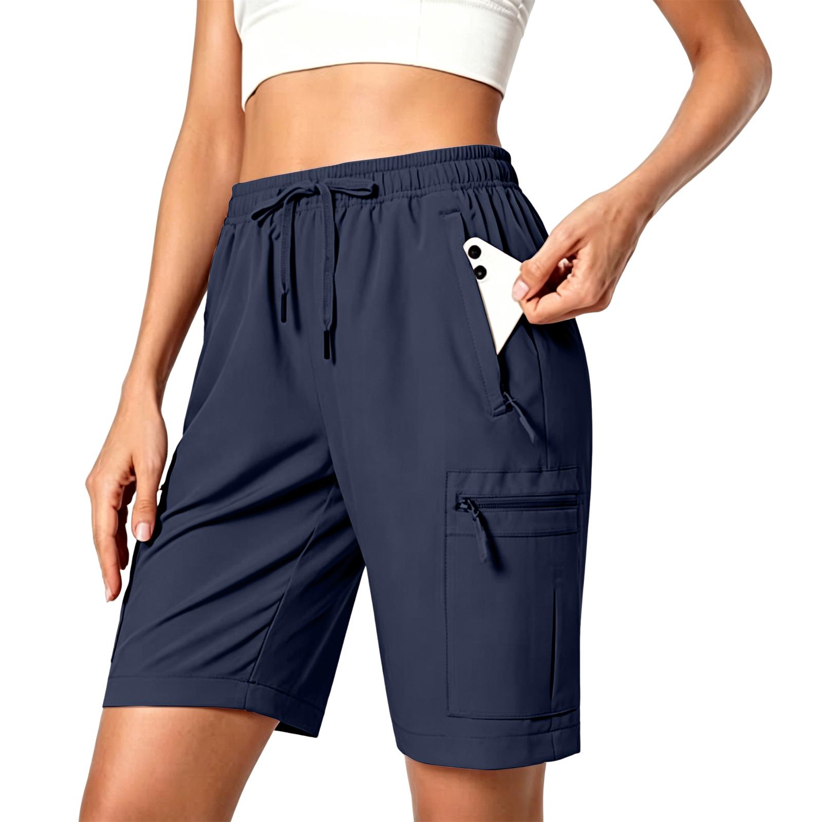 

Womens Lightweight Hiking Cargo Quick Dry Athletic Shorts with Drawstring Waist and Multiple Pockets for Outdoor Activities XL