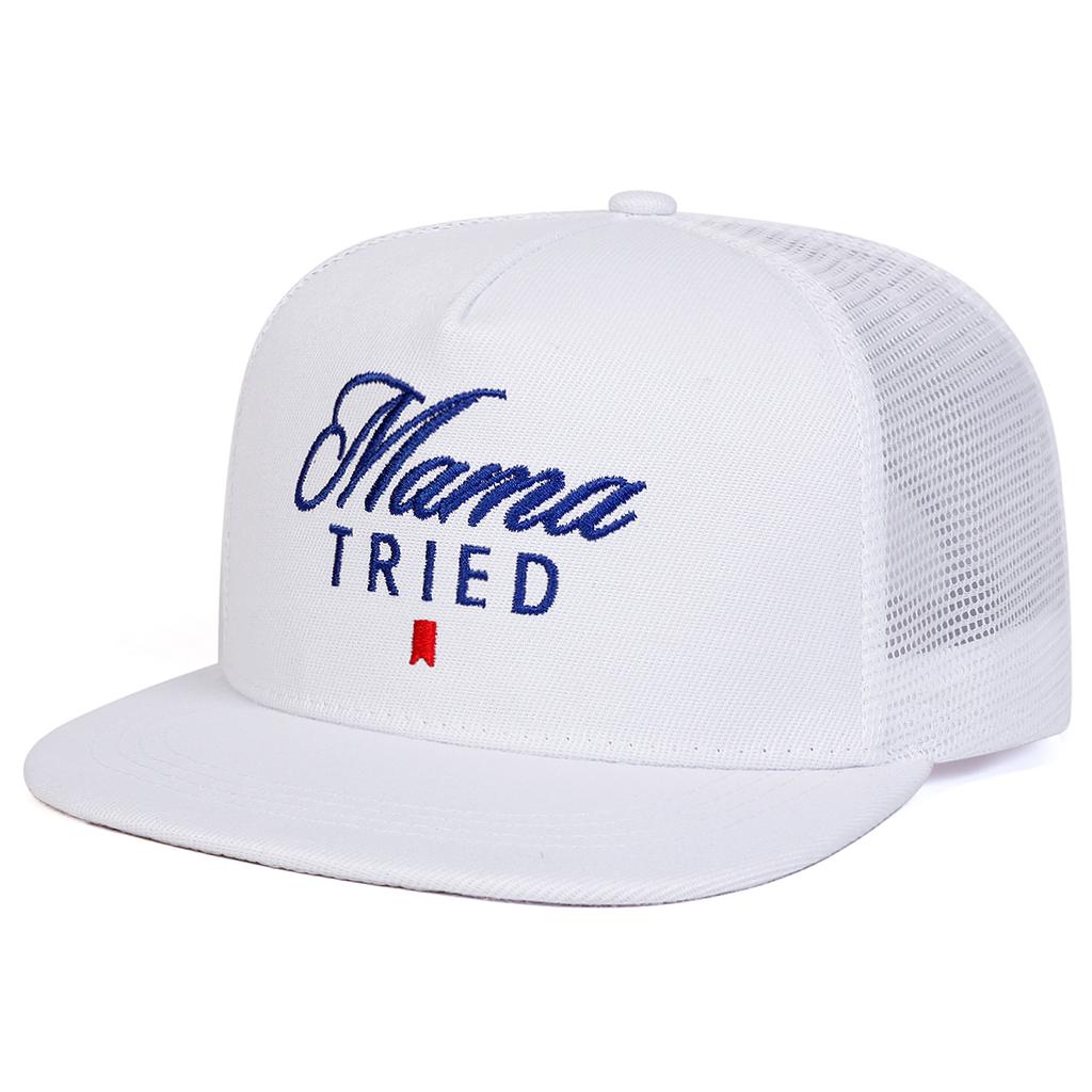 Unisex Mama TRIED Embroidery Hip-hop Net Hats Spring Summer Outdoor Adjustable Casual Baseball Caps Trucker Caps Sunscreen Hat