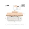 Moderner Couchtisch - MUVOE - Doppelter Hubmechanismus - Versteckter Stauraum - Max. Belastung. 50kg