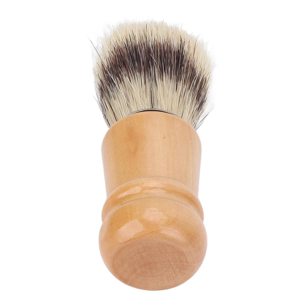 Men"s Shaving Brush Wooden Handle Skin Friendly Facial Beard Cleaning Grooming Shave Tool