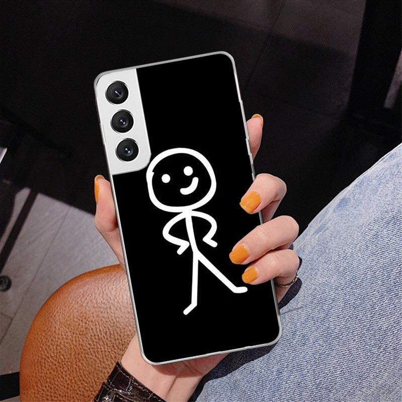 Cartoon Stickman Matchman Phone Case For Samsung Galaxy S24 S25 Edge S26 Ultra S23 S22 S21 Plus S20 FE + Personalized Print Cove